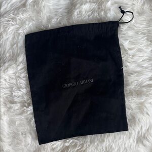 Giorgio Armani Black Drawstring Storage Pouch